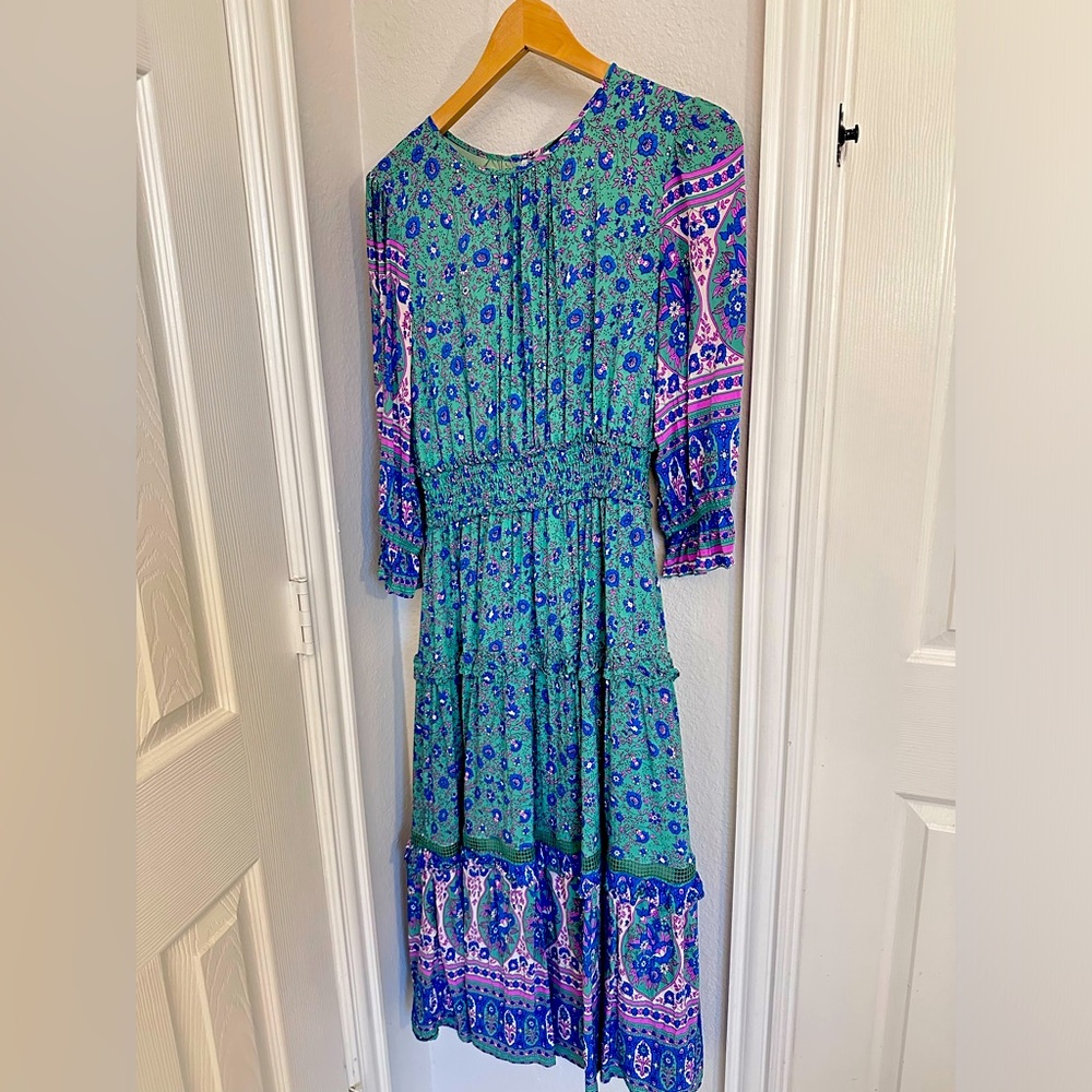Small tiered midi dress